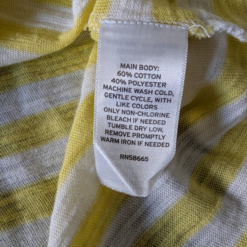 CASLON Tank Top Yellow and White Stripes Plus Size 1X NWOT - Picture 7 of 9
